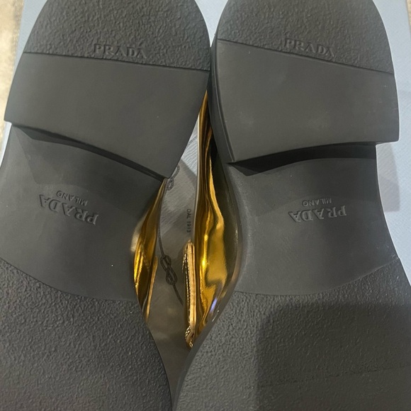Prada Metallic Loafers Sz 36.5 - Picture 8 of 10